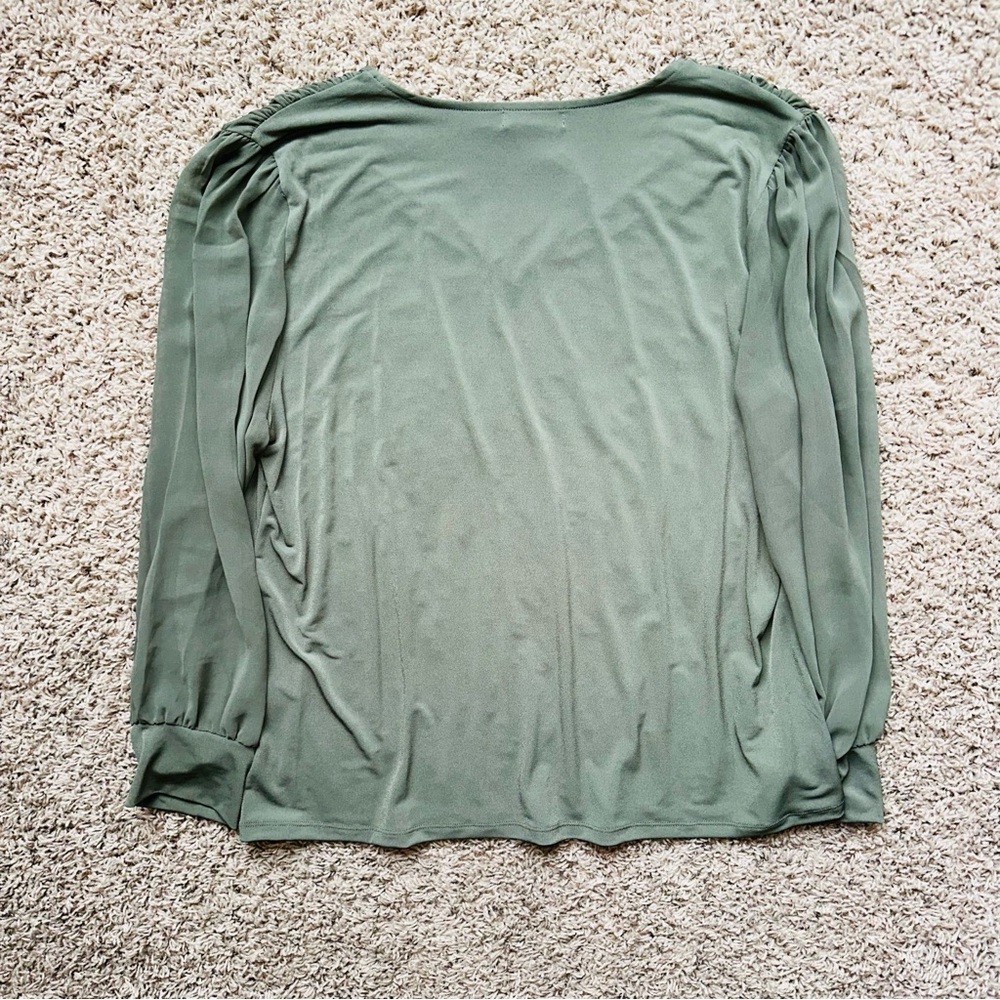 NWT Calvin Klein Green Blouse XL New Women’s Top - Picture 3 of 5